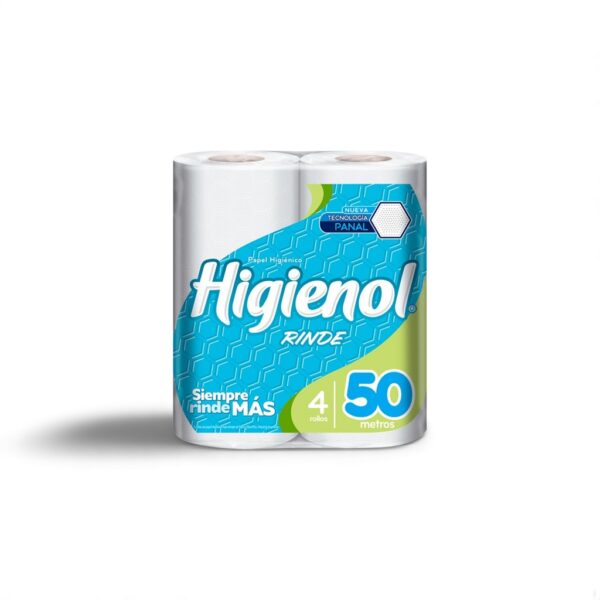 HIGIENOL PAPEL HIGIENICO X4 RINDE 50M